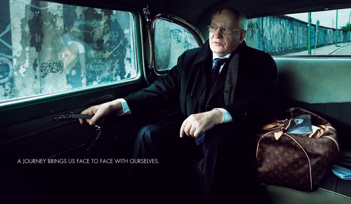 Reclame voor Louis Vuitton met Gorbatjov